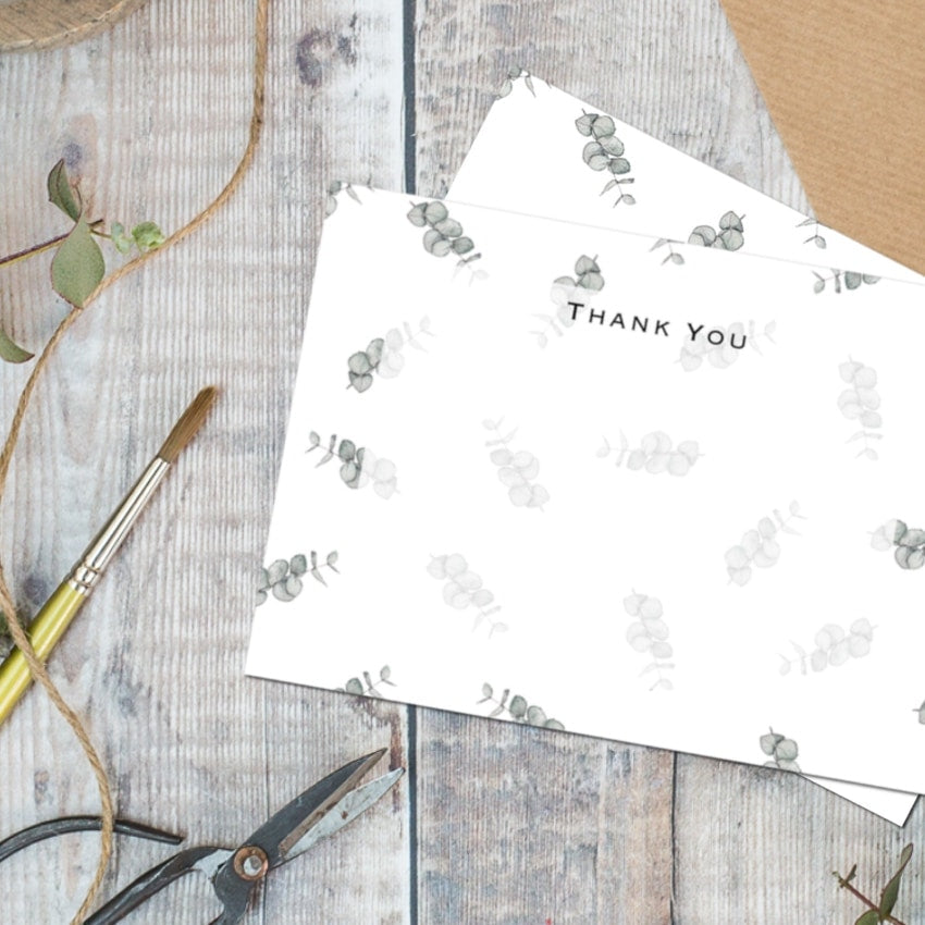 Eucalyptus Set of 6 Thank You Cards – itsy Bitsy Boutique