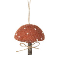 Fabric Top Mushroom Hanging Decoration