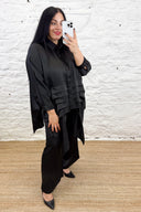 The Mossy Textured Satin Wide Leg Trousers