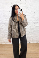 The Louisa Camo Print Military Jacket