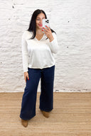 The Solange Studded Satin Front Top