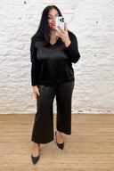 The Solange Studded Satin Front Top
