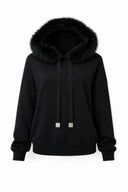 The Tiggy Studded Hoodie with Faux Fur Trim