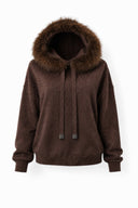 The Tiggy Studded Hoodie with Faux Fur Trim