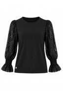The Shiloh Jumper with Sequin Lace Sleeves