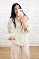 The Rihanna Sparkle Crochet Top