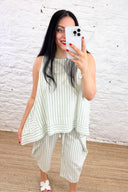 The Palmer Striped Linen Top