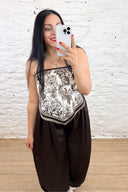 The Kizzie Scarf Top & Trouser Two Piece Set