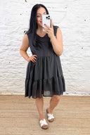 The Verona Tiered Silky Dress