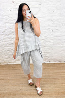 The Keyla Stripe Linen Trousers