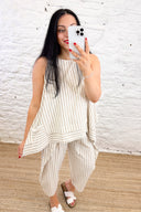 The Palmer Striped Linen Top