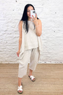 The Keyla Stripe Linen Trousers