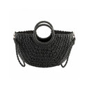 The Large Straw Basket Top Handle Crossbody Bag