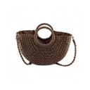 The Large Straw Basket Top Handle Crossbody Bag
