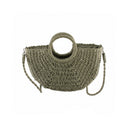 The Large Straw Basket Top Handle Crossbody Bag