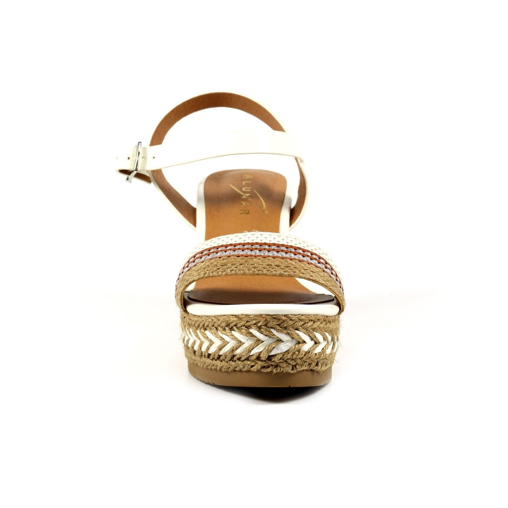 The Alicante White Wedge Sandal itsy Bitsy Boutique